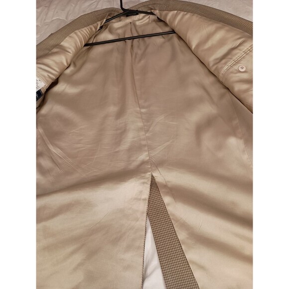 Meeting Street Blazer Jacket Size 42L Brown Silk And Wool - Picture 8 of 10